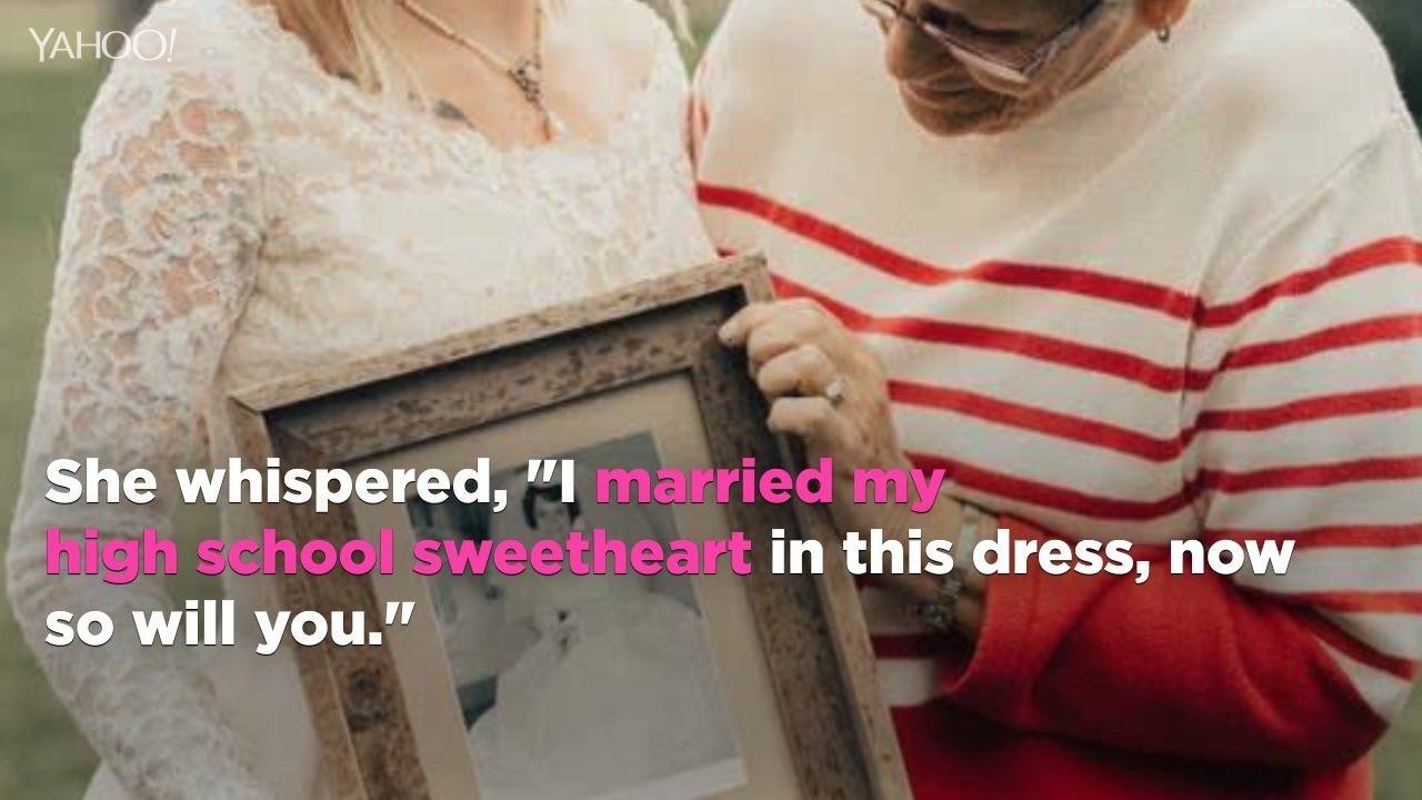 97K views · 649 reactions | Get some tissues: this story about a bride wearing her grandma's wedding dress is emotional: http://bit.ly/2yJYecN | Yahoo News