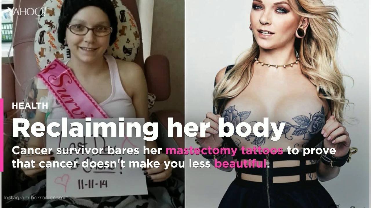 555K views · 1.7K reactions | Breast cancer survivor reclaims her body with mastectomy tattoos: http://bit.ly/2yIvV1Q | Yahoo
