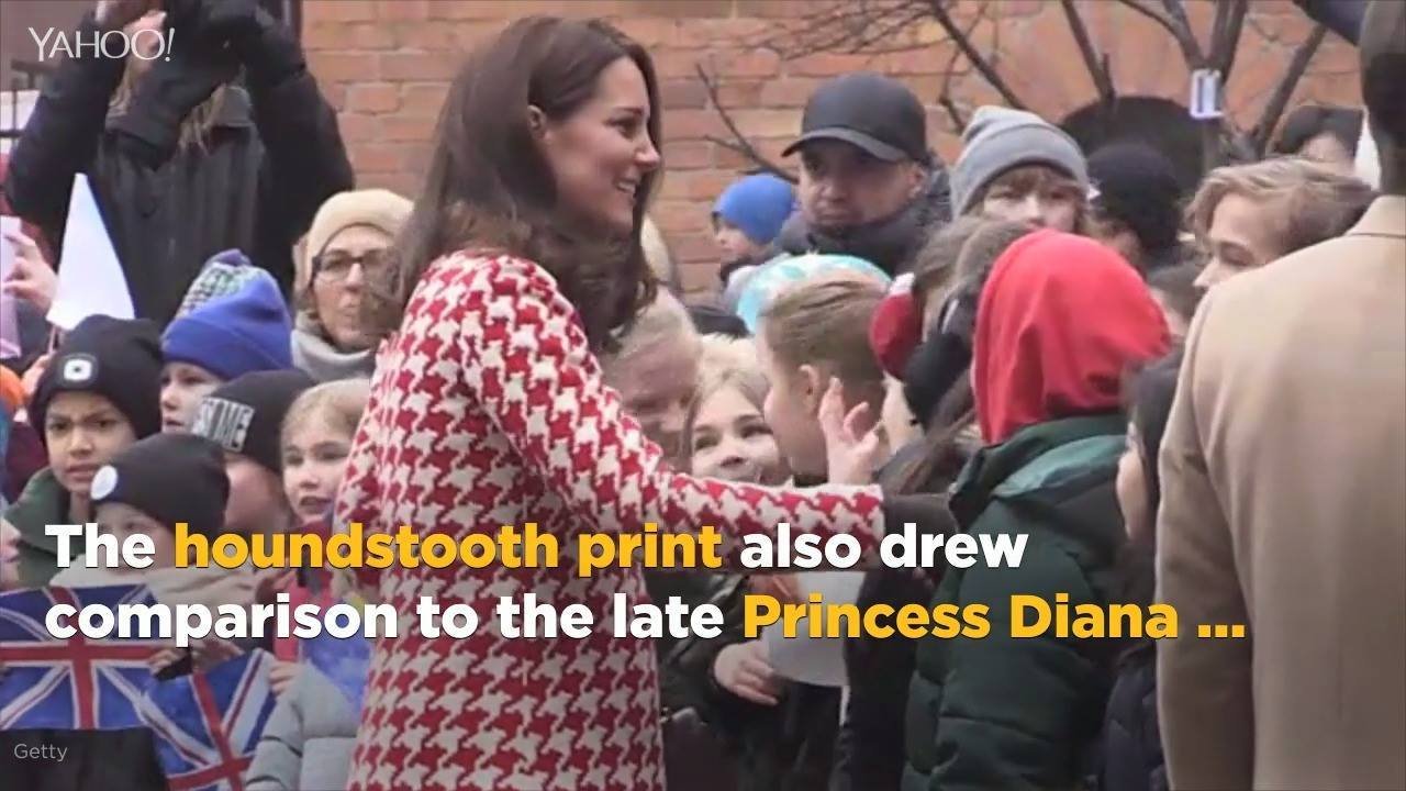 31K views · 102 reactions | Catherine - HRH The Duchess Of Cambridge wore an outfit that looks very similar to one Princess Diana wore to Princess Eugenie's baptism in 1990 | Yahoo