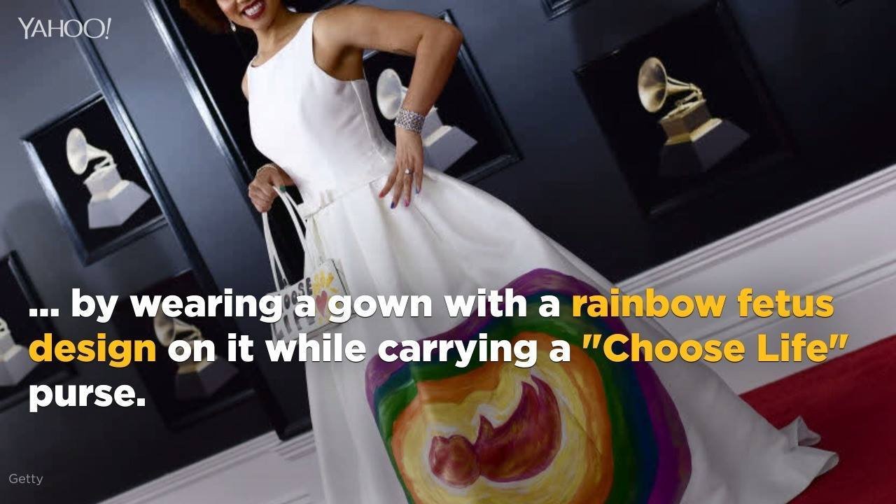 169K views · 1.1K reactions | Singer Joy Villa wore an anti-abortion dress to the Grammys | Yahoo