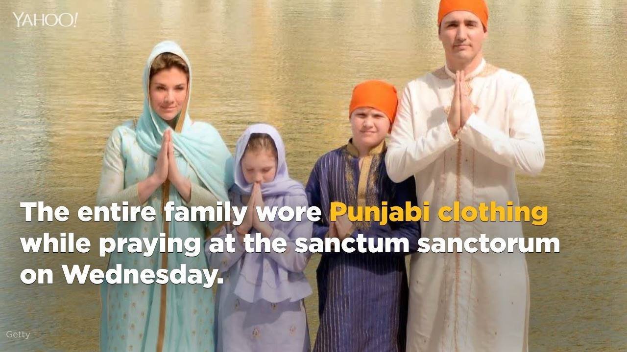 129K views · 320 reactions | Justin Trudeau, Sophie Grégoire Trudeau and their family are being slammed for the outfits they've been wearing in India... http://bit.ly/2CbiokY | Yahoo News